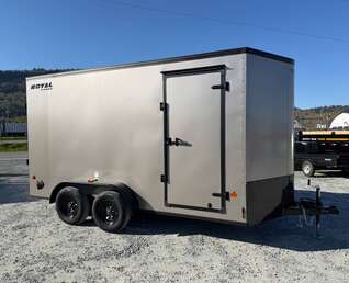 Thumbnail Photo of 2026 Royal Cargo 7X14 V Nose 7700LB GVW RAMP DOOR Pewter w/ Blackout Package Enclosed Cargo Trailer Extra Tall (GSR)