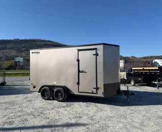 Thumbnail Photo of 2026 Royal Cargo 7X14 V Nose 7700LB GVW RAMP DOOR Pewter w/ Blackout Package Enclosed Cargo Trailer Extra Tall (GSR)