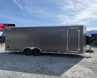 Thumbnail Photo of 2026 Royal Cargo 8.5x24 V Nose Car Hauler Cargo / Enclosed Trailer w/ Side Escape Door 11,400lb GVW Charcoal Grey Ramp Door Extra Height