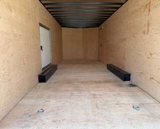 Thumbnail Photo of 2026 Royal Cargo 8.5x24 V Nose Car Hauler Cargo / Enclosed Trailer w/ Side Escape Door 11,400lb GVW Charcoal Grey Ramp Door Extra Height