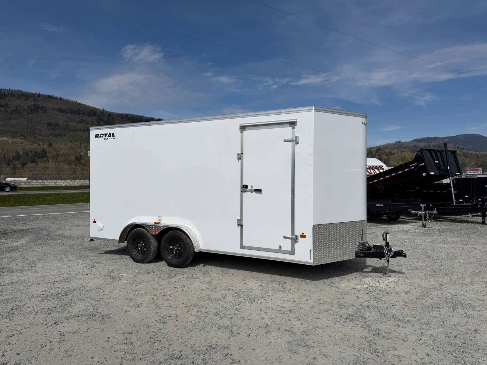 Photo of 2026 Royal 7.5X16 V-NOSE RAMP DOOR EXTRA HEIGHT Cargo / Enclosed Trailer White 7700lb GVW (GSR)