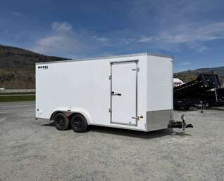 Thumbnail Photo of 2026 Royal 7.5X16 V-NOSE RAMP DOOR EXTRA HEIGHT Cargo / Enclosed Trailer White 7700lb GVW (GSR)
