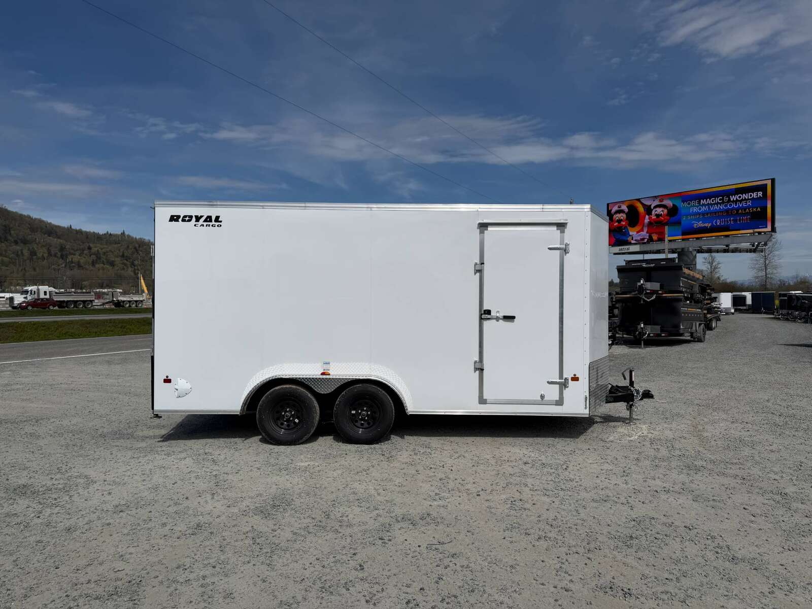 Photo of 2026 Royal 7.5X16 V-NOSE RAMP DOOR EXTRA HEIGHT Cargo / Enclosed Trailer White 7700lb GVW (GSR)