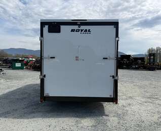 Thumbnail Photo of 2026 Royal 7.5X16 V-NOSE RAMP DOOR EXTRA HEIGHT Cargo / Enclosed Trailer White 7700lb GVW (GSR)