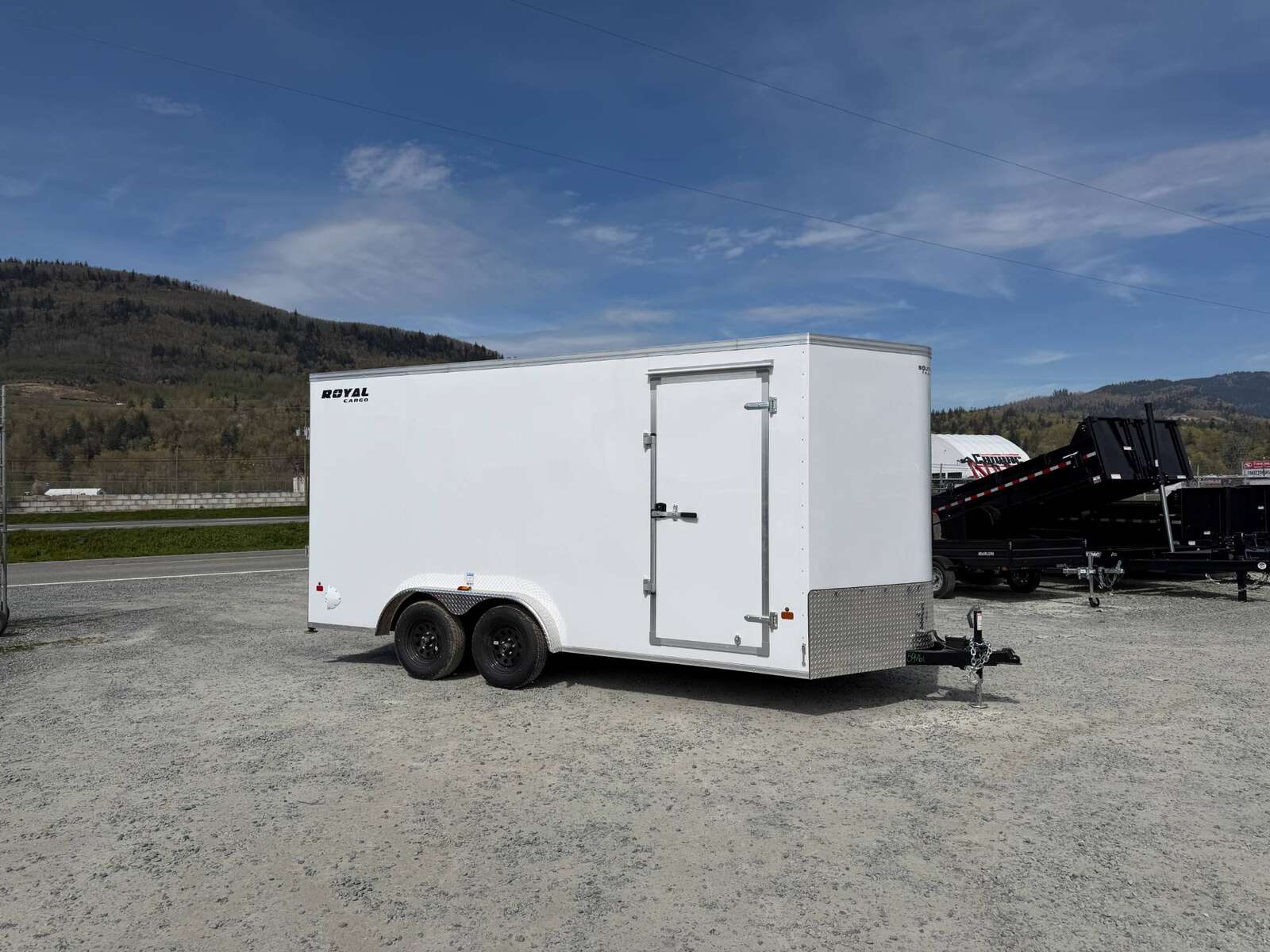 Photo of 2026 Royal 7.5X16 V-NOSE RAMP DOOR EXTRA HEIGHT Cargo / Enclosed Trailer White 7700lb GVW (GSR)