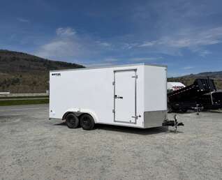 Thumbnail Photo of 2026 Royal 7.5X16 V-NOSE RAMP DOOR EXTRA HEIGHT Cargo / Enclosed Trailer White 7700lb GVW (GSR)