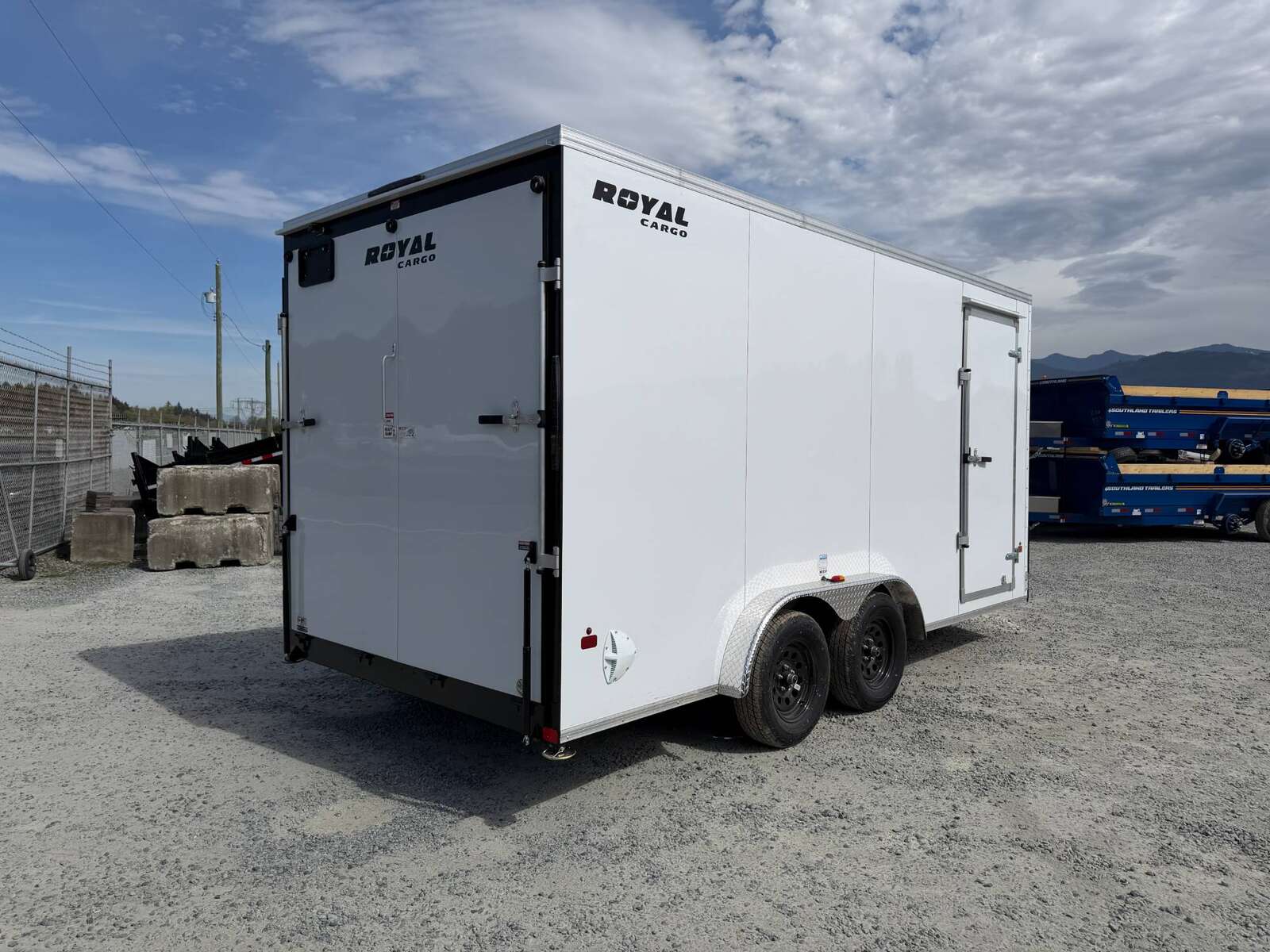 Photo of 2026 Royal 7.5X16 V-NOSE RAMP DOOR EXTRA HEIGHT Cargo / Enclosed Trailer White 7700lb GVW (GSR)