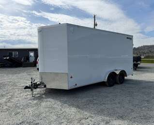 Thumbnail Photo of 2026 Royal 7.5X16 V-NOSE RAMP DOOR EXTRA HEIGHT Cargo / Enclosed Trailer White 7700lb GVW (GSR)