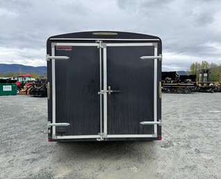 Thumbnail Photo of Pre Owned Used 2017 TNT 7x14 Cargo Enclosed Trailer 5000lbs GVW Black w/ Rear Barn Doors