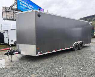 Thumbnail Photo of **SCRATCH SALE** 2026 Royal Cargo 8.5x24 V Nose Car Hauler Cargo / Enclosed Trailer 11,400lb GVW Charcoal Grey Ramp Door Extra Height (GSR)