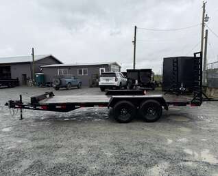 Thumbnail Photo of Pre Owned Used 2024 Southland 7X18 15,400LB GVW Equipment Flat Deck Trailer w/ Stand Up Ramps