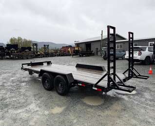 Thumbnail Photo of Pre Owned Used 2024 Southland 7X18 15,400LB GVW Equipment Flat Deck Trailer w/ Stand Up Ramps