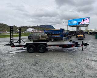 Thumbnail Photo of Pre Owned Used 2024 Southland 7X18 15,400LB GVW Equipment Flat Deck Trailer w/ Stand Up Ramps