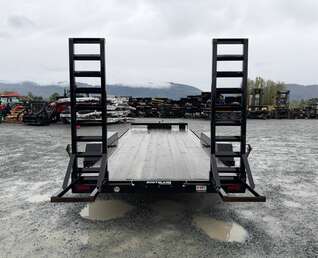 Thumbnail Photo of Pre Owned Used 2024 Southland 7X18 15,400LB GVW Equipment Flat Deck Trailer w/ Stand Up Ramps