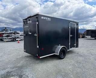 Thumbnail Photo of Pre Owned Used 2025 Royal Cargo 6x12 V Nose Cargo / Enclosed Trailer Ramp Door Black