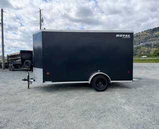 Thumbnail Photo of Pre Owned Used 2025 Royal Cargo 6x12 V Nose Cargo / Enclosed Trailer Ramp Door Black