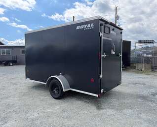 Thumbnail Photo of Pre Owned Used 2025 Royal Cargo 6x12 V Nose Cargo / Enclosed Trailer Ramp Door Black