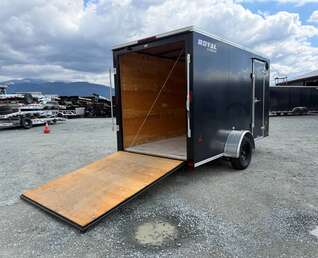 Thumbnail Photo of Pre Owned Used 2025 Royal Cargo 6x12 V Nose Cargo / Enclosed Trailer Ramp Door Black
