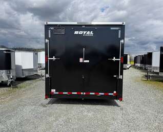 Thumbnail Photo of 2026 Royal Cargo 8.5x20 +V Nose 11,400lb Cargo / Enclosed Trailer Car Hauler Extra Height Ramp Door Black (GSR)