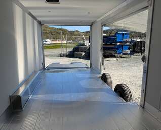Thumbnail Photo of 2026 ALCOM ALUMINUM 8.5x24 CAR TRAILER 9900lb GVW SILVER LARGE ESCAPE SIDE DOOR CARGO ENCLOSED