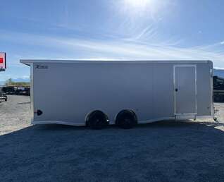 Thumbnail Photo of 2026 ALCOM ALUMINUM 8.5x24 CAR TRAILER 9900lb GVW SILVER LARGE ESCAPE SIDE DOOR CARGO ENCLOSED