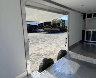 Thumbnail Photo of 2026 ALCOM ALUMINUM 8.5x24 CAR TRAILER 9900lb GVW SILVER LARGE ESCAPE SIDE DOOR CARGO ENCLOSED