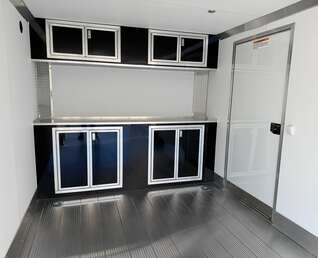 Thumbnail Photo of 2026 ALCOM ALUMINUM 8.5x24 CAR TRAILER 9900lb GVW SILVER LARGE ESCAPE SIDE DOOR CARGO ENCLOSED