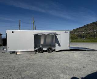 Thumbnail Photo of 2026 ALCOM ALUMINUM 8.5x24 CAR TRAILER 9900lb GVW SILVER LARGE ESCAPE SIDE DOOR CARGO ENCLOSED