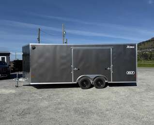 Thumbnail Photo of 2026 Alcom XLT Pro 8.5x20 Car Hauler Enclosed Cargo Trailer w/ Side escape door 7000lb GVW Charcoal Grey
