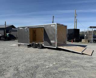 Thumbnail Photo of 2026 Alcom XLT Pro 8.5x20 Car Hauler Enclosed Cargo Trailer w/ Side escape door 7000lb GVW Charcoal Grey