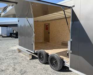 Thumbnail Photo of 2026 Alcom XLT Pro 8.5x20 Car Hauler Enclosed Cargo Trailer w/ Side escape door 7000lb GVW Charcoal Grey