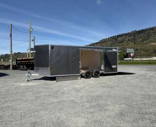 Thumbnail Photo of 2026 Alcom XLT Pro 8.5x20 Car Hauler Enclosed Cargo Trailer w/ Side escape door 7000lb GVW Charcoal Grey
