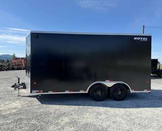 Thumbnail Photo of 2026 Royal Cargo 8.5X16 V NOSE Cargo / Enclosed Trailer BLACK RAMP DOOR EXTRA HEIGHT 11,400LB GVW (GSR)