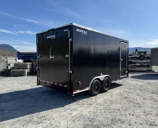 Thumbnail Photo of 2026 Royal Cargo 8.5X16 V NOSE Cargo / Enclosed Trailer BLACK RAMP DOOR EXTRA HEIGHT 11,400LB GVW (GSR)