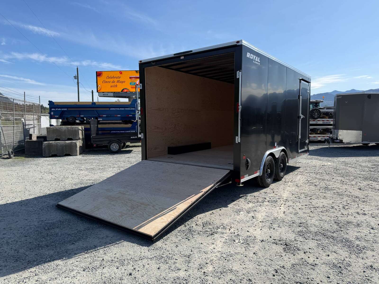 Photo of 2026 Royal Cargo 8.5X16 V NOSE Cargo / Enclosed Trailer BLACK RAMP DOOR EXTRA HEIGHT 11,400LB GVW (GSR)
