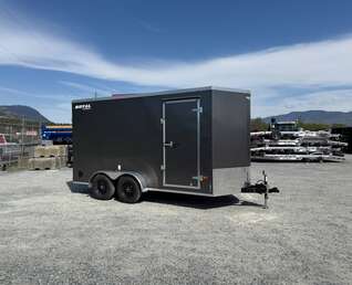 Thumbnail Photo of 2026 Royal 7x14 V Nose Cargo / Enclosed Trailer Extra Height Ramp Door Charcoal Grey 7700lb GVW (GSR)