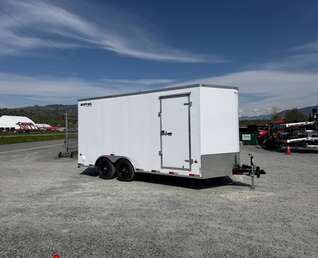 Thumbnail Photo of 2026 Royal Cargo 8.5X16 V NOSE Cargo / Enclosed Trailer WHITE RAMP DOOR EXTRA HEIGHT 11,400LB GVW (GSR)