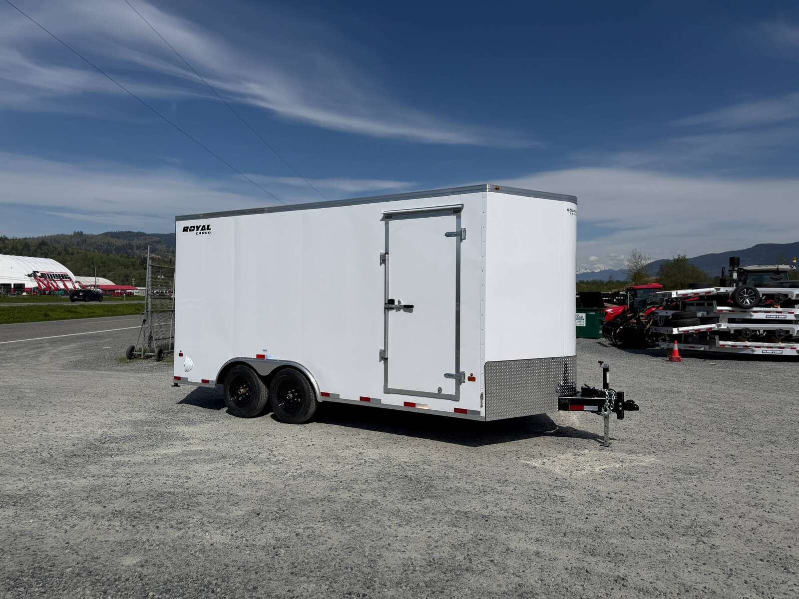 Photo of 2026 Royal Cargo 8.5X16 V NOSE Cargo / Enclosed Trailer WHITE RAMP DOOR EXTRA HEIGHT 11,400LB GVW (GSR)