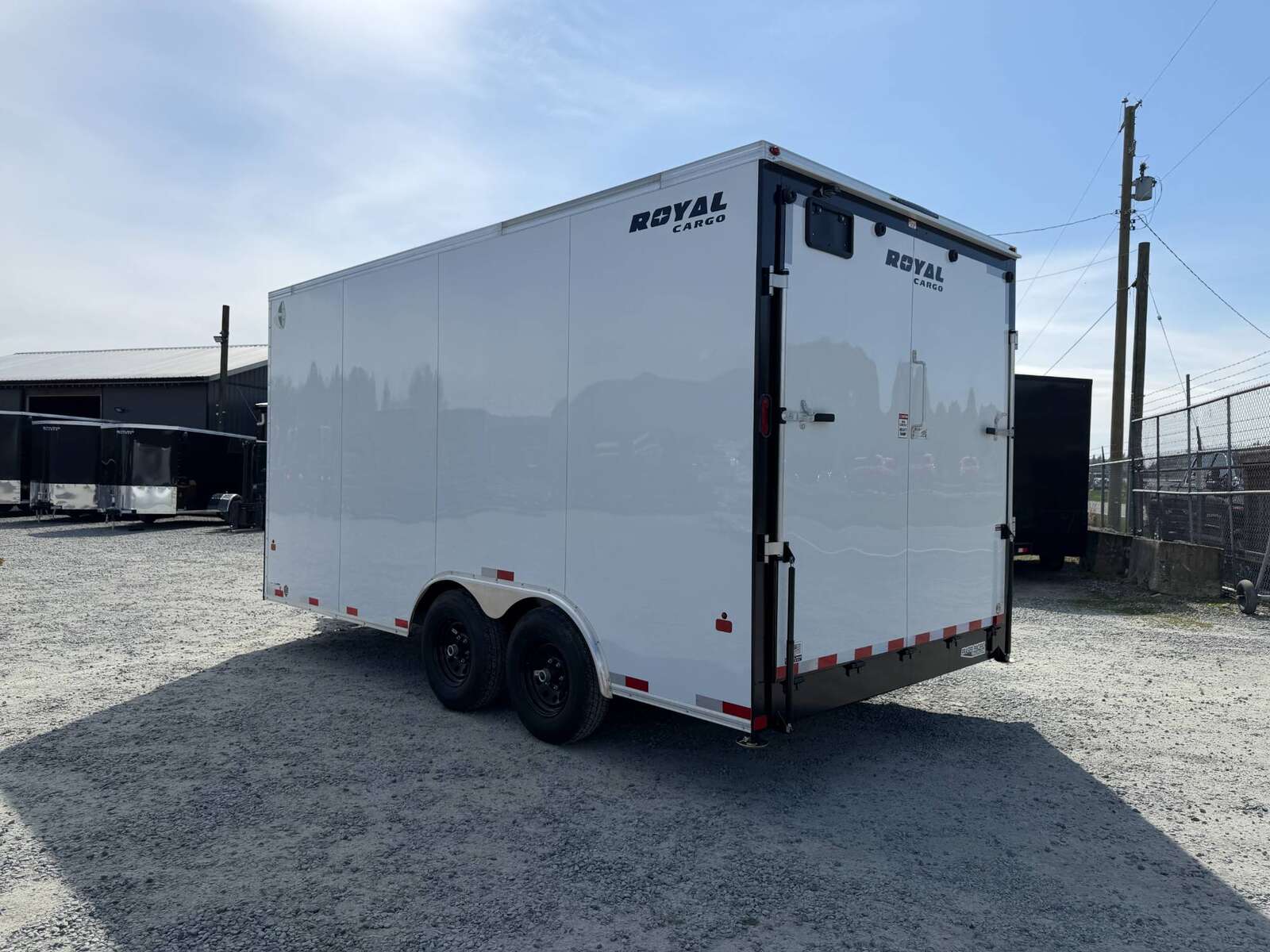 Photo of 2026 Royal Cargo 8.5X16 V NOSE Cargo / Enclosed Trailer WHITE RAMP DOOR EXTRA HEIGHT 11,400LB GVW (GSR)