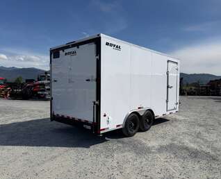 Thumbnail Photo of 2026 Royal Cargo 8.5X16 V NOSE Cargo / Enclosed Trailer WHITE RAMP DOOR EXTRA HEIGHT 11,400LB GVW (GSR)