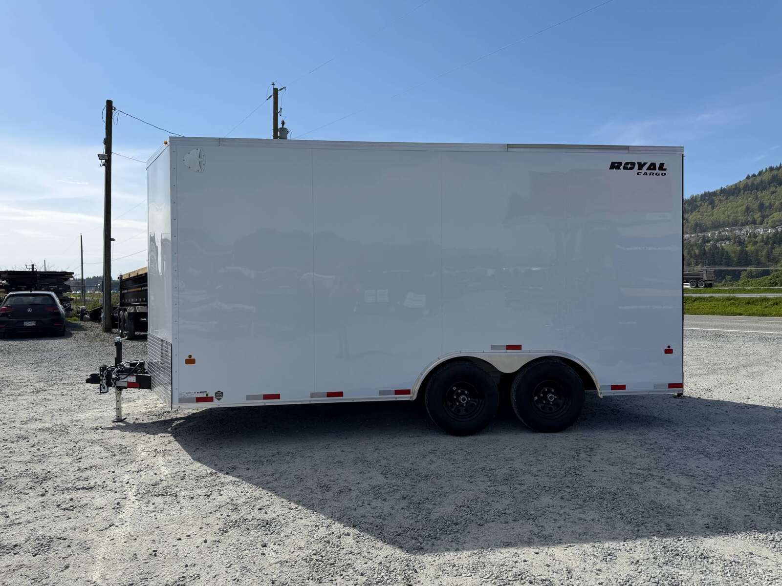 Photo of 2026 Royal Cargo 8.5X16 V NOSE Cargo / Enclosed Trailer WHITE RAMP DOOR EXTRA HEIGHT 11,400LB GVW (GSR)