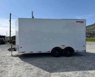 Thumbnail Photo of 2026 Royal Cargo 8.5X16 V NOSE Cargo / Enclosed Trailer WHITE RAMP DOOR EXTRA HEIGHT 11,400LB GVW (GSR)