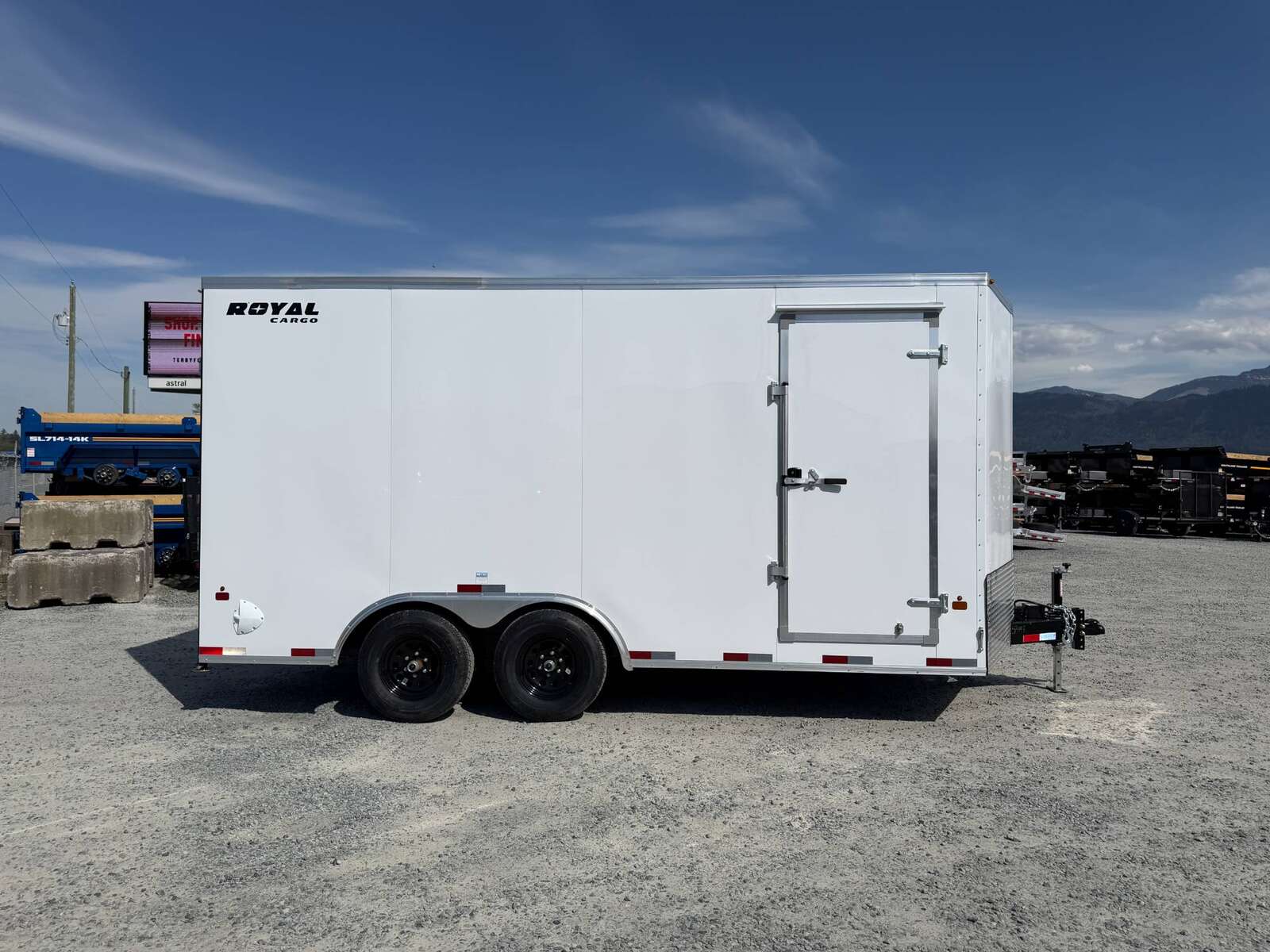 Photo of 2026 Royal Cargo 8.5X16 V NOSE Cargo / Enclosed Trailer WHITE RAMP DOOR EXTRA HEIGHT 11,400LB GVW (GSR)