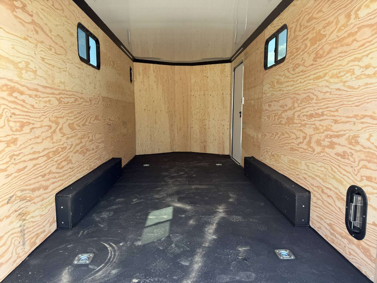 Photo of 2026 Royal 7.5x16 Cargo Enclosed Trailer Insulated Camping Package w/ Black Trim, Side Windows, Ramp Door, Charcoal Grey