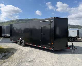 Thumbnail Photo of 2026 Royal Cargo 8.5x24 V Nose Car Hauler Cargo / Enclosed Trailer Blackout 11,400lb GVW Satin Black Ramp Door Extra Height (GSR)