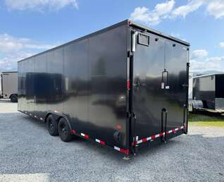 Thumbnail Photo of 2026 Royal Cargo 8.5x24 V Nose Car Hauler Cargo / Enclosed Trailer Blackout 11,400lb GVW Satin Black Ramp Door Extra Height (GSR)