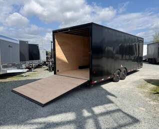Thumbnail Photo of 2026 Royal Cargo 8.5x24 V Nose Car Hauler Cargo / Enclosed Trailer Blackout 11,400lb GVW Satin Black Ramp Door Extra Height (GSR)