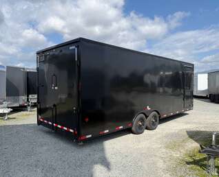 Thumbnail Photo of 2026 Royal Cargo 8.5x24 V Nose Car Hauler Cargo / Enclosed Trailer Blackout 11,400lb GVW Satin Black Ramp Door Extra Height (GSR)