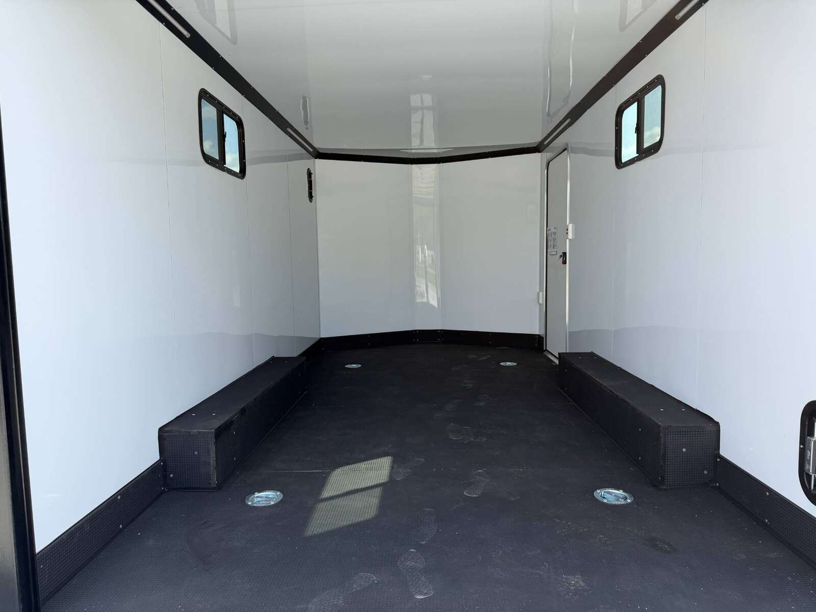 Photo of 2026 Royal 8.5x16 V Nose Cargo Enclosed Trailer Camping Package White w/ Blackout Pkg, Insulated, Ramp Door, White Walls, 2x Windows & More!