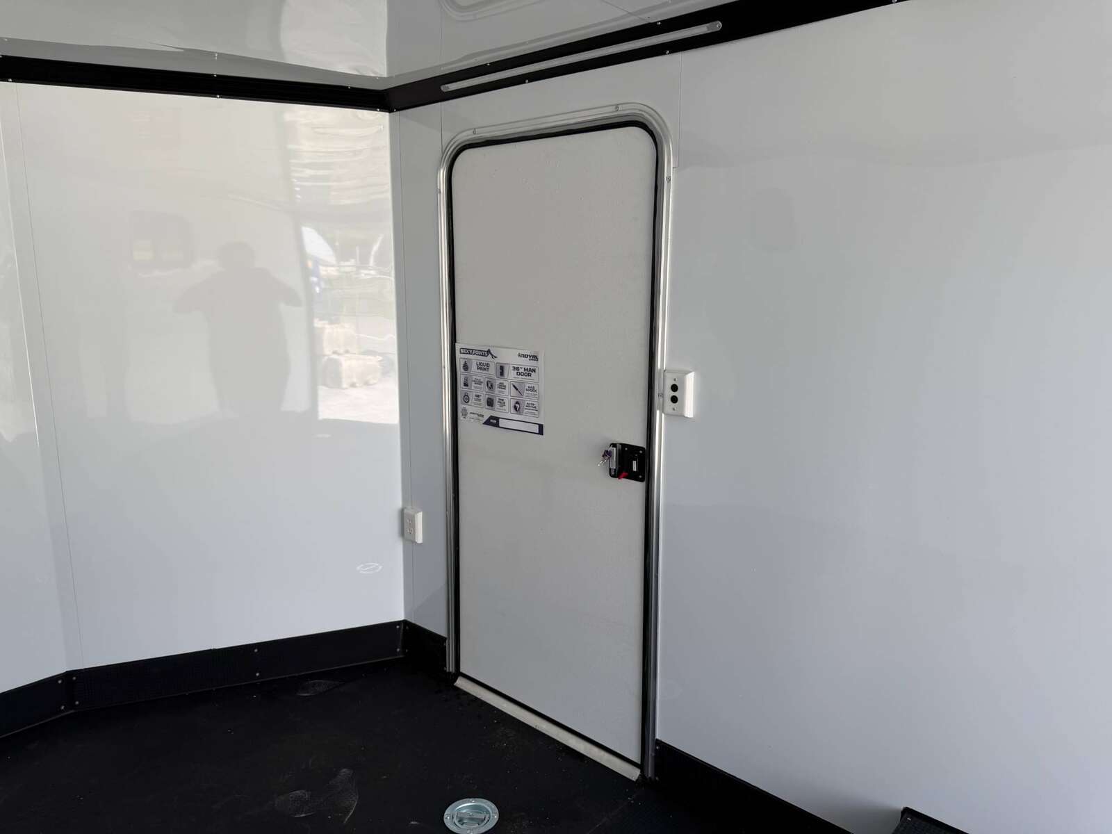 Photo of 2026 Royal 8.5x16 V Nose Cargo Enclosed Trailer Camping Package White w/ Blackout Pkg, Insulated, Ramp Door, White Walls, 2x Windows & More!